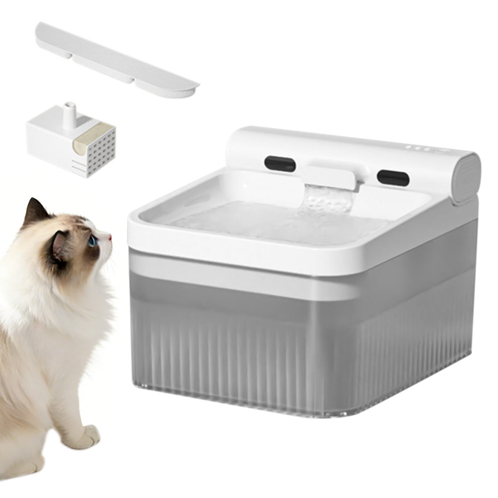 4L Automatic Cat Water Fountain Rechargeable Pet Drinking Dispenser with Sensor Mode