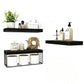3 Tier Bathroom Shelf Wall Mounted Floating Shelf with Storage Basket