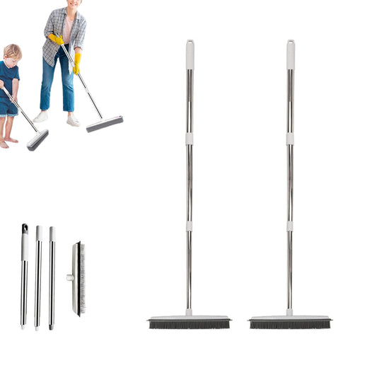 2Pcs Detachable Hair Removal Rubber Broom