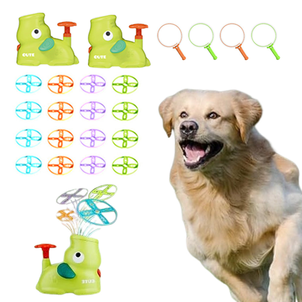 2Pcs Flying Disc Launcher Toy s Outdoor Summer Toy s Catching Activity Game Toy
