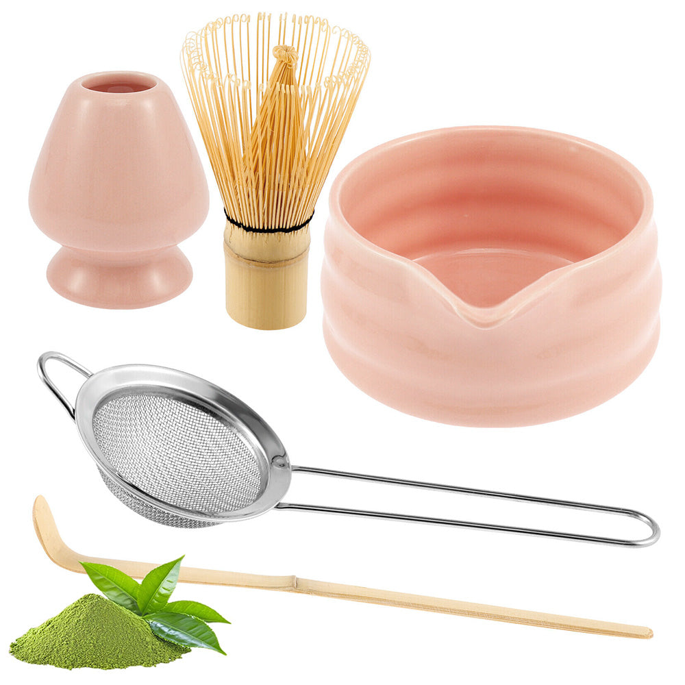 Matcha Whisk Set 5PCS Ceramic Matcha Kit Matcha Bowl With Spout Matcha