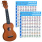 2Pcs 60x80cm Guitar Ukulele Chord Poster Educational Reference Guide for Beginners