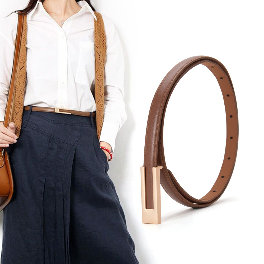Vintage Womens PU Leather Casual Belt for 72 to 94cm Waist