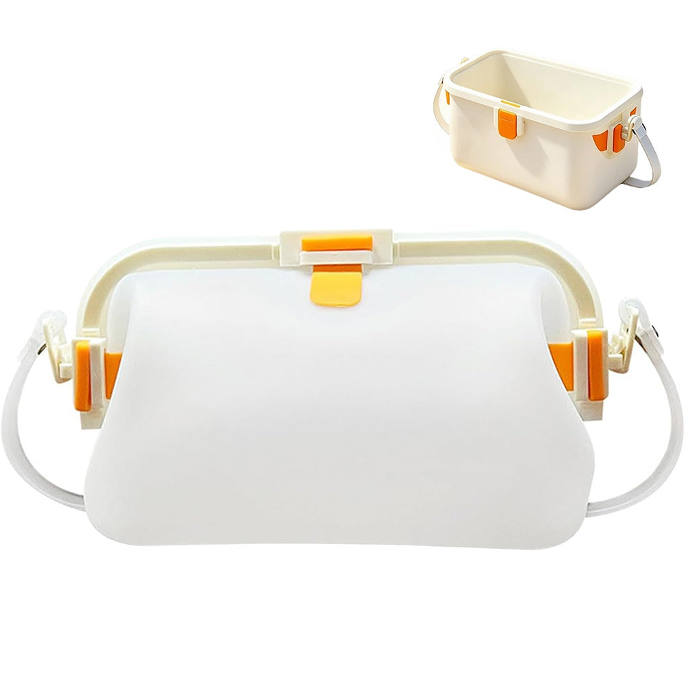 Water-resistant Foldable Silicone Beach Bag with Handle for Camping Seaside