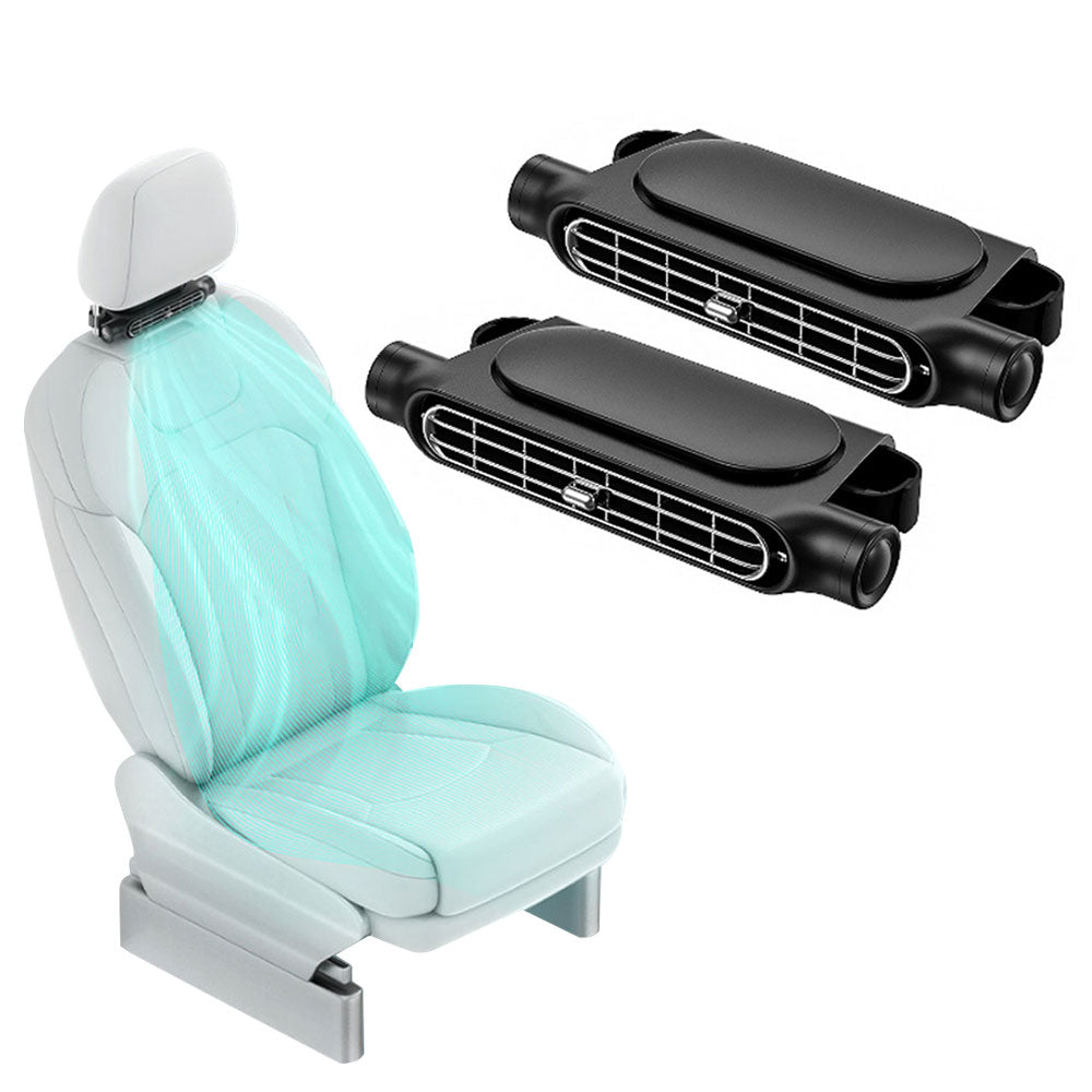 2Pcs Car Fan for Rear Seat Cooling Air Fan 3 Gear Speeds Portable USB Backseat Cooling Fan