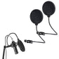 2Pcs Double Layer Microphone Pop Filter Shield Round Shape Mic Mask for Studio Recording