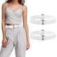 2Pcs Women Adjustable Stretch Belt Invisible Elastic Waistband for Pants Jeans Dresses