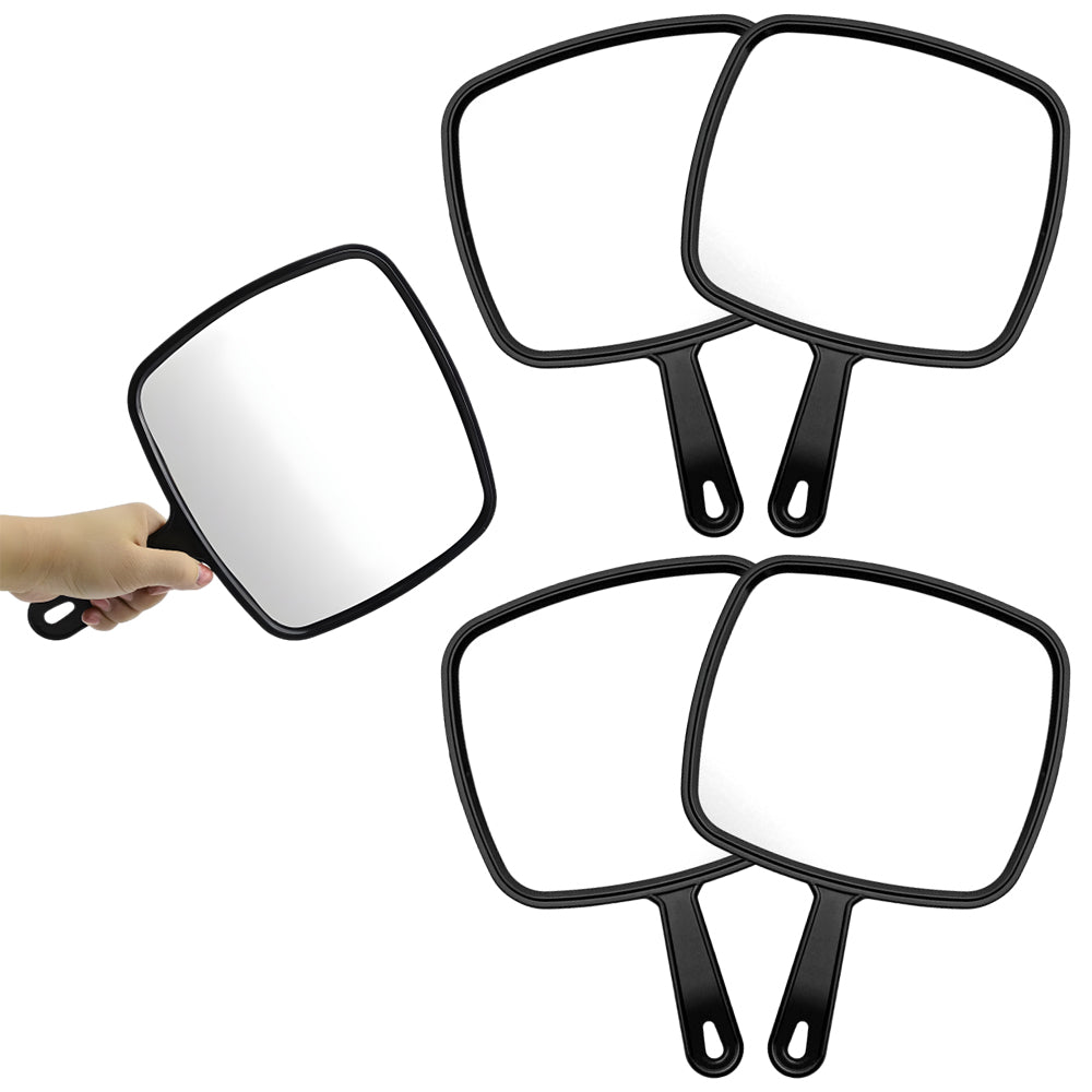 4Pcs 27x19CM Hand Held Wide Angle Makeup Beauty Mirrors