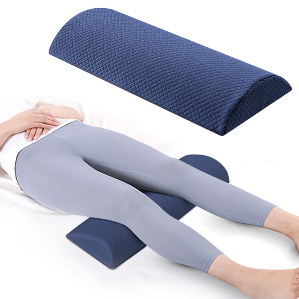 Half Moon Bolster Pillow for Legs Under Knee Support for Back and Side Sleeping