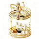Rotating Makeup Organizer Double Layer with Brush Holder for Skincare Perfume