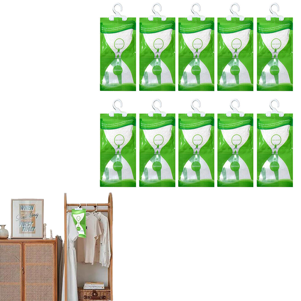 10Pcs Dehumidifier Bag Hanging Wardrobe Drying Anti-mold Agent