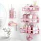 5Pcs Shower Caddy Adhesive Bathroom Wall Organizer Rack