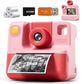 1080P Instant Print Camera Toy HD Selfie Digital Video Cameras with Print Papers and 32GB SD Card