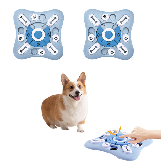 2Pcs Pet Slow Feeder and IQ Interactive Sounding Toy