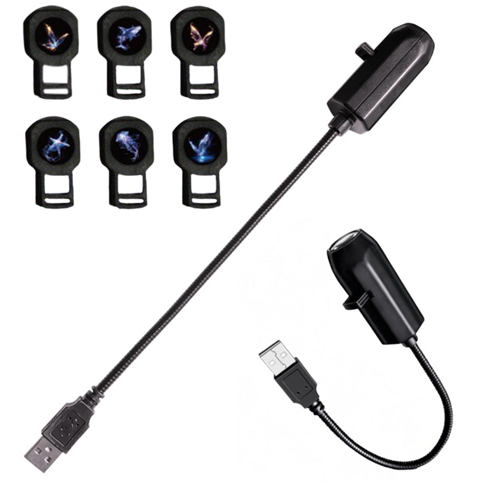 USB Star Projector Light Galaxy Planet Night Lamp with Replaceable Slides