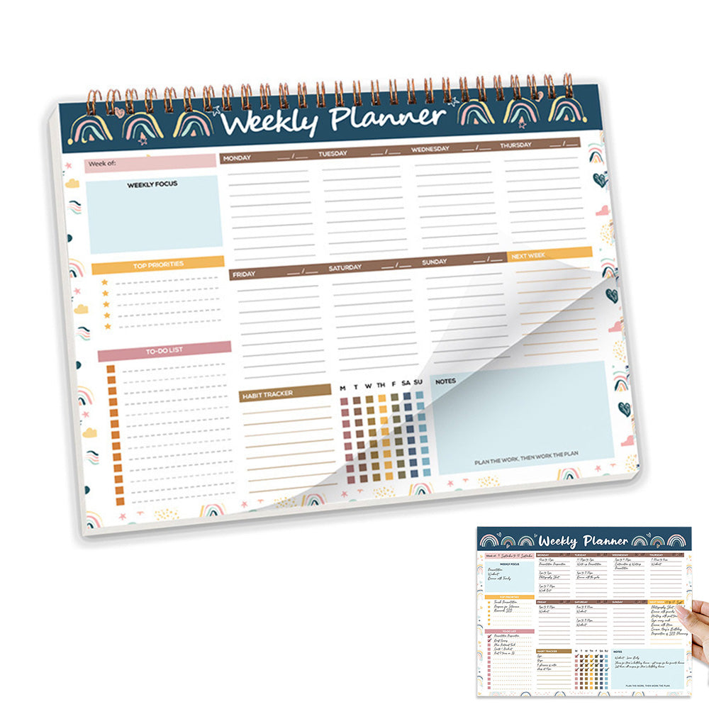 Weekly To Do List Notepad Undated Planner With 52 Sheets Weekly Planner