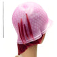 Reusable Silicone Hair Highlighting Cap with Stainless Steel Hook
