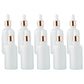 10 Pack Glass Dropper Bottles Rose Gold Caps for Essential Oils 15ml 30ml 50ml