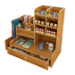 Wooden Desk Organizer with Drawers Art Supplies Storage Desktop Stationary