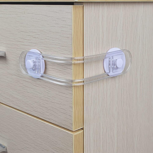 8Pcs Self-Adhesive Kids Home Security Cabinet Door Locks