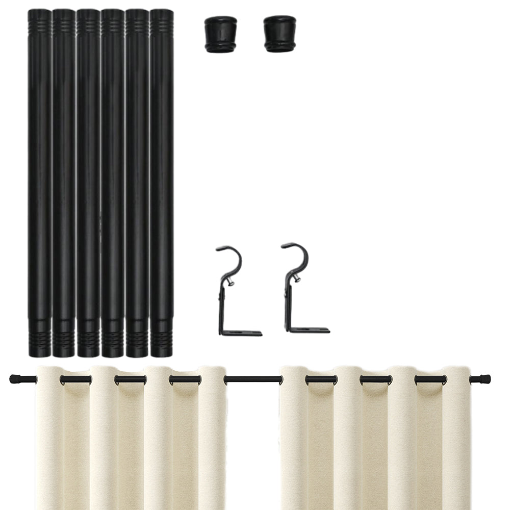 Adjustable Window Curtain Rods Set with Brackets
