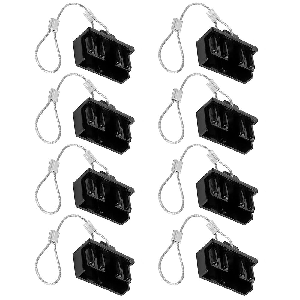 2X4Pcs Dust Cap Black Plug Cover Style Connectors for 50AMP Battery Caravan