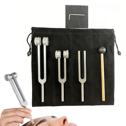 3Pcs Aluminum Tuning Forks Set 128Hz 256Hz 512Hz for Sound Healing Yoga Meditation