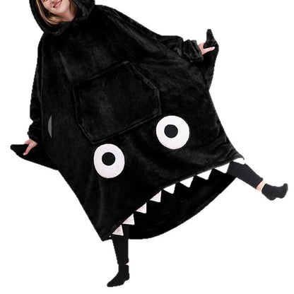 Shark Hooded Blanket Hoodie Wearable Flannel Suit