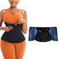Womens Workout Waist Trainer 3-Row Hook and Zip Slimming Belt for Yoga Fitness-Blue