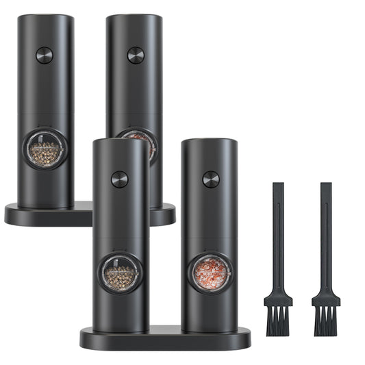 4Pcs Electric Salt And Pepper Grinder Set Automatic Salt Pepper Grinder Mill