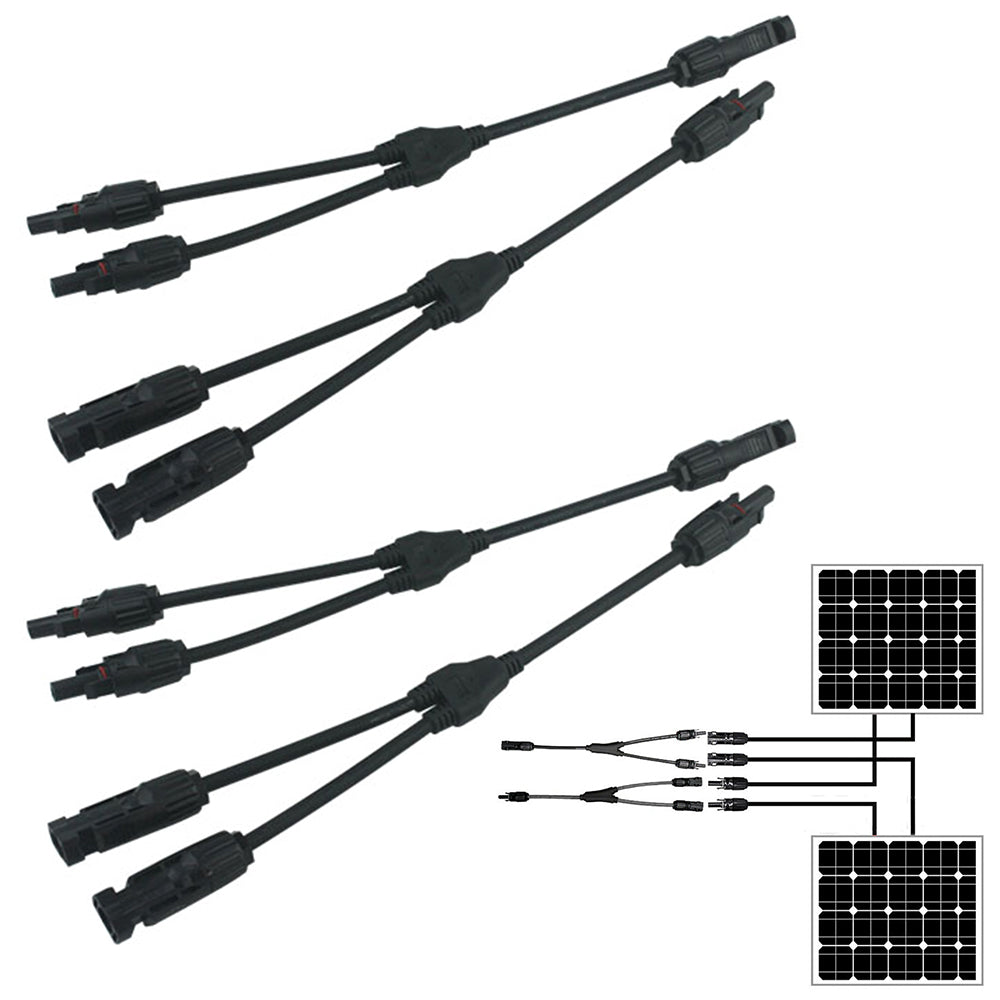 2Pcs Solar Y Connector for Cable Plug Inline Solar PV Panel