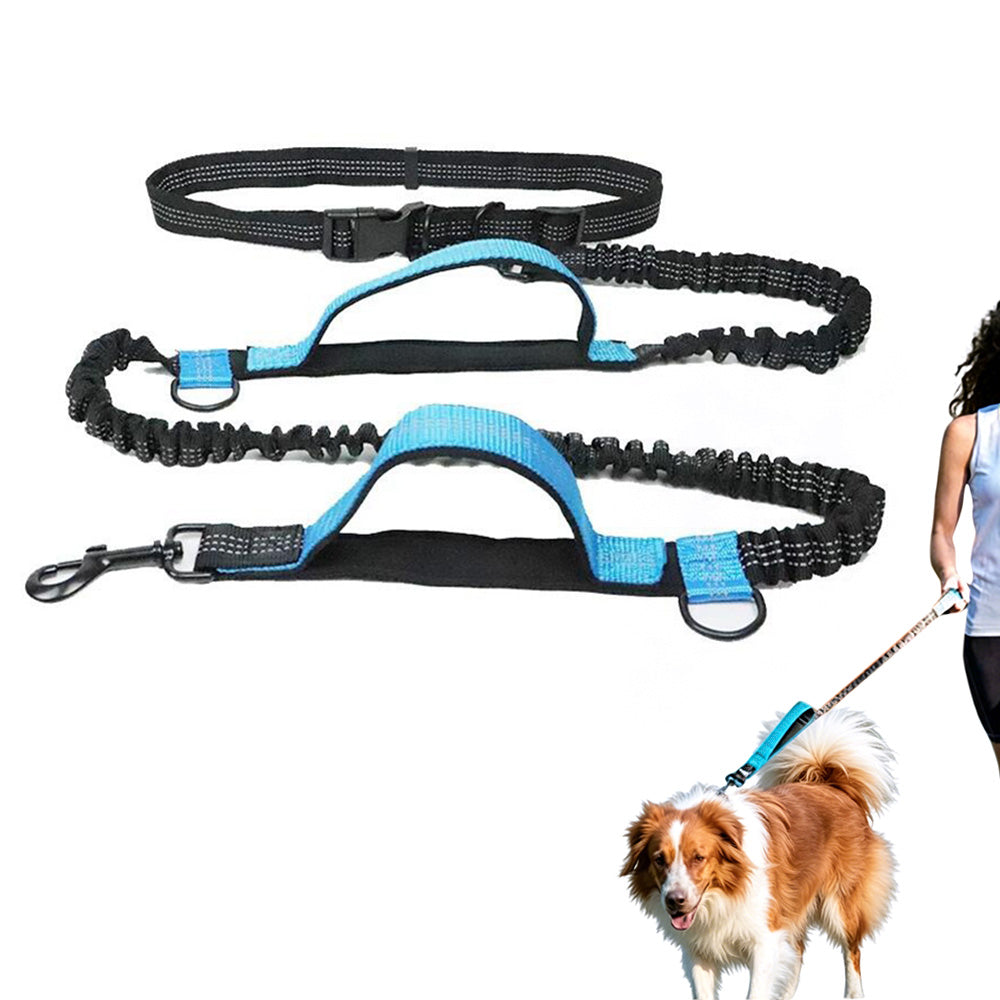 2 in 1 Hands Free Running Dog Leash for Walking Jogging