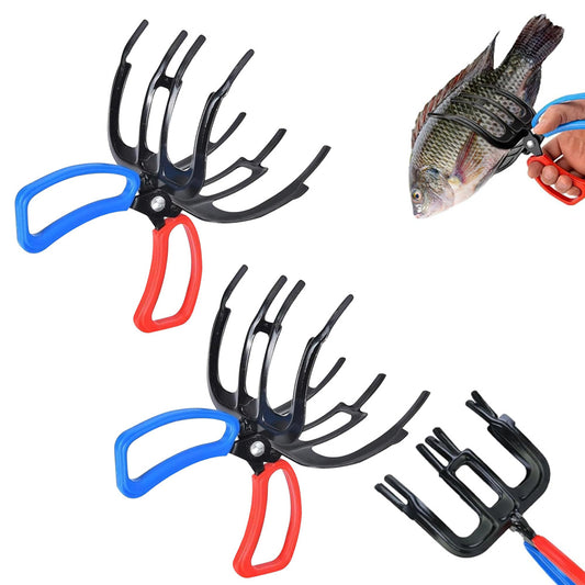 2Pcs Fishing Pliers Gripper Metal Fish Control Clamp Claw Tong Grip Forceps Tackle