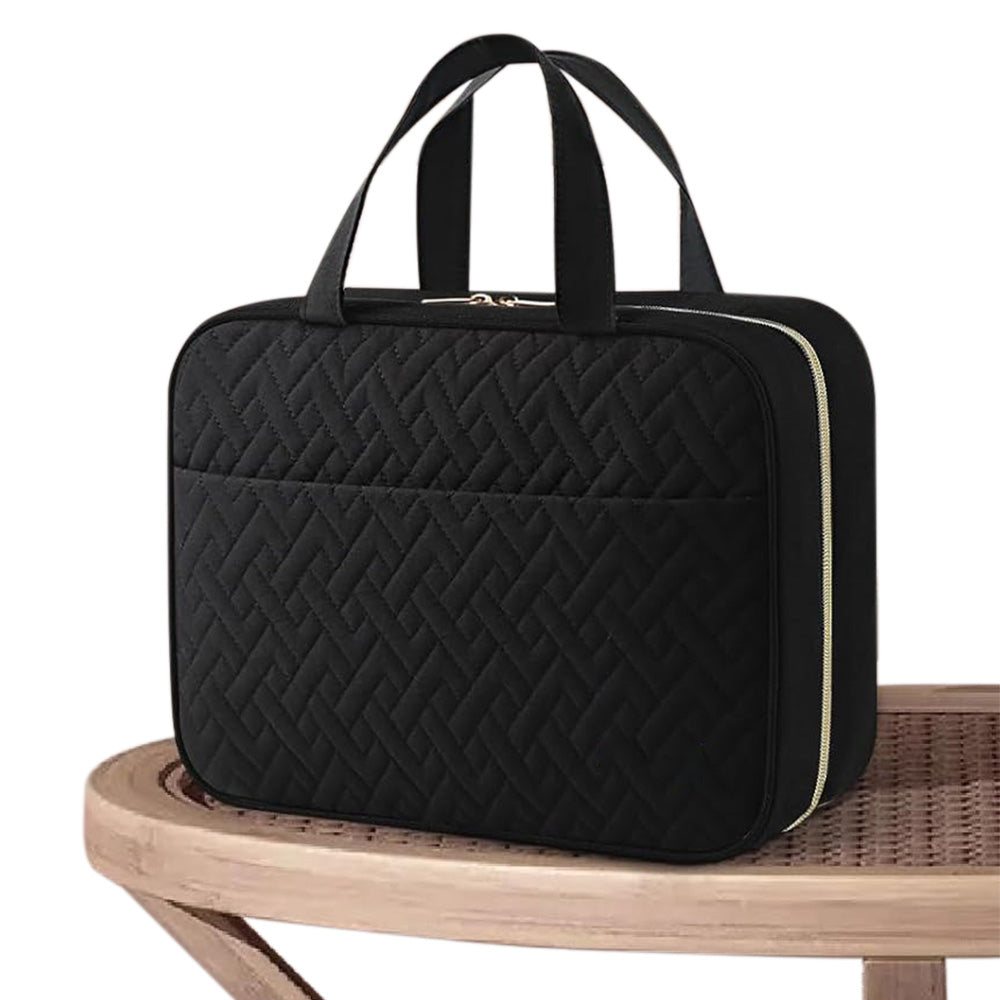 Travel Toiletry Bag with Waterproof Compartments and Hanging Hook
