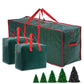 3pcs Large Christmas Tree Storage Bags PE Water-Resistant with Reinforced Handles and Zipper