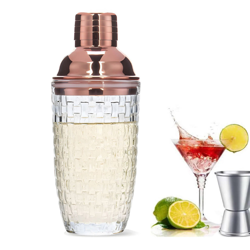 Glass Cocktail Shaker Leakproof Drinks Shaker Ice Shaker Home or Bar Use