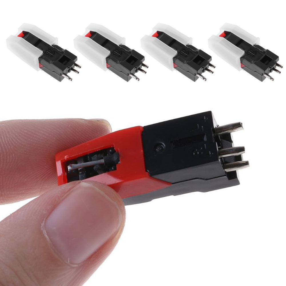 4Pcs Turntable Diamond Stylus Needle for LP Record Player Phono Ceramic Cartridge