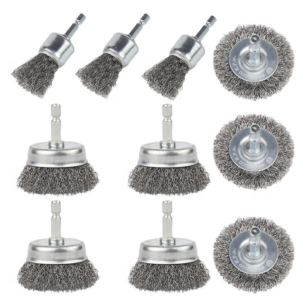 Wire Brushes Set for Drill Durable Drill Wire Brush Set for Rust Removal