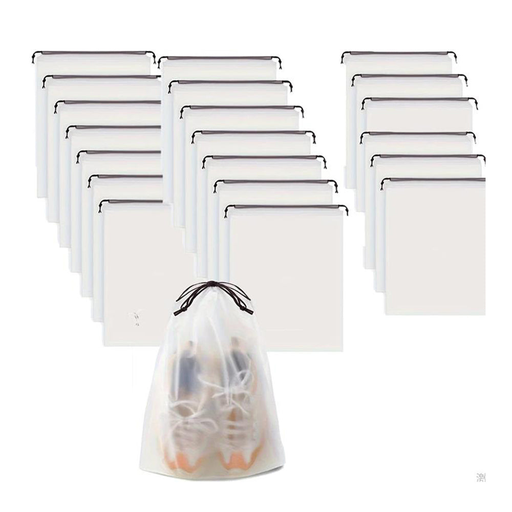 20Pcs 40x30cm Clear Drawstring Travel Shoe Storage Bags