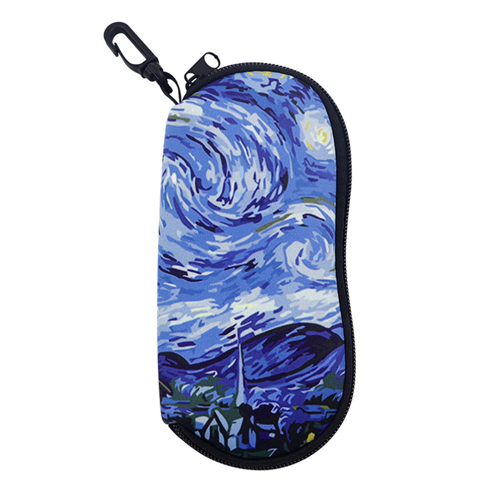 Lightweight Soft Glasses Case Scratch-Resistant Zipper Sunglasses Pouch for Travel and Commuting