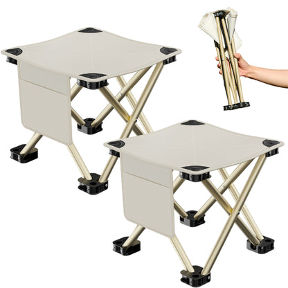 2Pcs Portable Outdoor Folding Camping Stool for Fishing Hiking Travel with Carry Bag