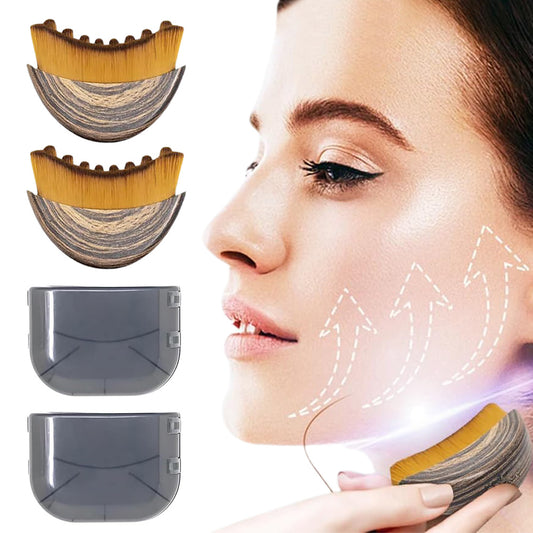 2Pcs Facial Lymphatic Massage Brush Detoxifying Skin Care Tool