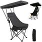 Camping Chair with Canopy Folding Outdoor Chair for Fishing Beach