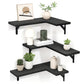Corner Floating Shelves Set of 3 Wall Mounted Rustic Wood Storage Display Shelves