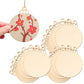 10Pcs Wooden Round Bauble Blank Christmas Tree Hanging Ornament DIY Craft