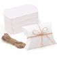 50 Pack Kraft Paper Pillow Gift Boxes with Ribbons for Weddings and Parties