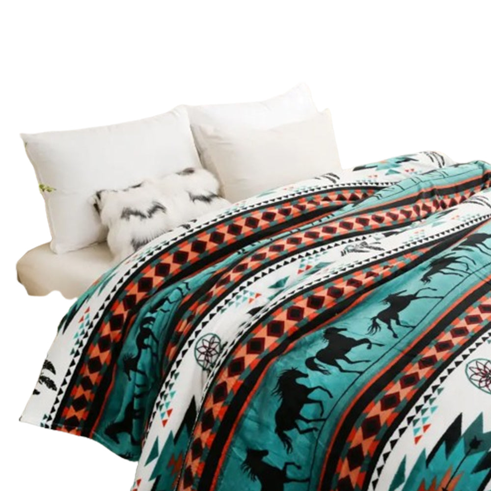 Geometry Pattern Travel Couch Bed Plush Blanket