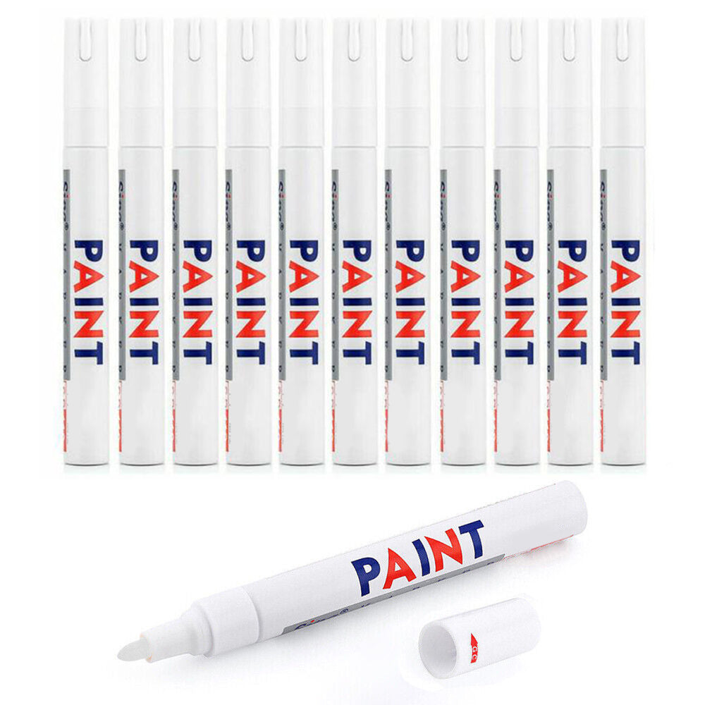 12Pcs Permanent Marker Pen For Car Rubber Tyre
