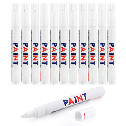 12Pcs Permanent Marker Pen For Car Rubber Tyre