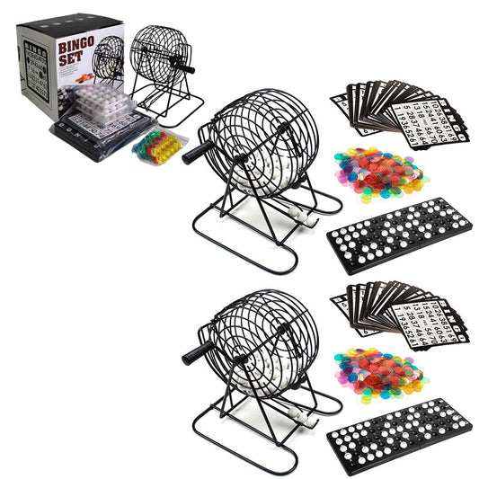 2Pcs Metal Bingo Game Machine with Bingo Cards
